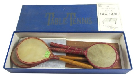 An Ayres vintage table tennis game, boxed.