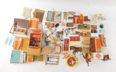 A group of 1960's / 1970's Lundby doll's house sets and cars. (1 tray) - 2