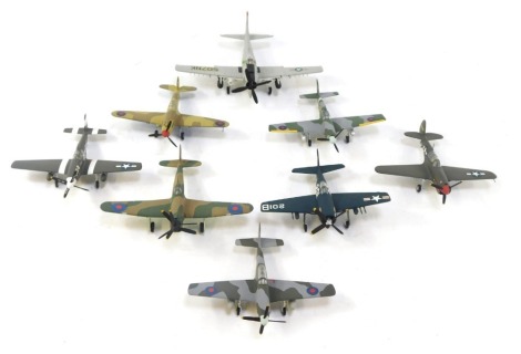 Kit built model aircraft. (1 tray)