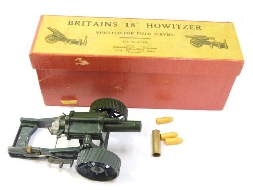 A Britains 18" Howitzer Cannon, No 617492, boxed.