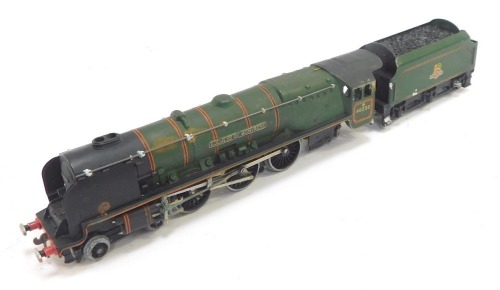 A Hornby Dublo Duchess Of Montrose OO gauge locomotive and tender, in GWR green livery, 60528.