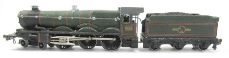 A Hornby Dublo OO gauge Bristol Castle locomotive and tender, GWR green livery, 605283. (AF)