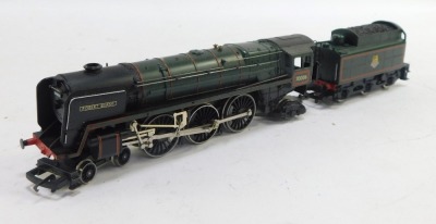 A Hornby OO gauge Robert Burns Britannia Class locomotive, BR green livery, partially boxed. - 2