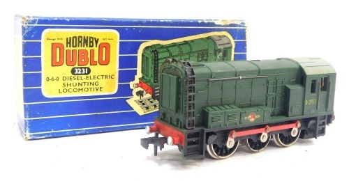 A Hornby Dublo HO/OO gauge diesel electric shunting locomotive, 0-6-0, 3231, three rail, boxed.