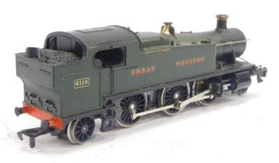 An Airfix GWR 600 class Great Western locomotive, green livery, 2-6-2, 6110. - 2