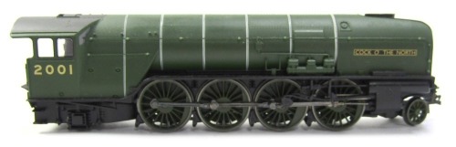 A Hornby OO gauge LNER class P2 Cock Of The North locomotive, 2-8-2, 2001 in green livery.