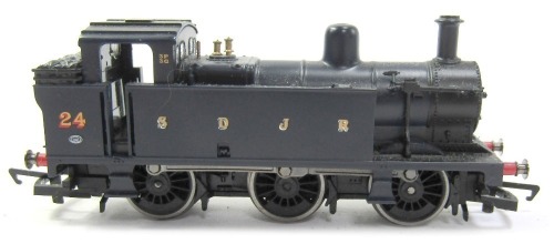 A Hornby British Rail class 24 locomotive, SDJR, 24 in blue livery.