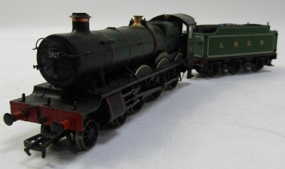 A Bachmann Branchline OO gauge Guildhall locomotive and tender, BR class DCC fitted, 4-6-0, 5927. - 2