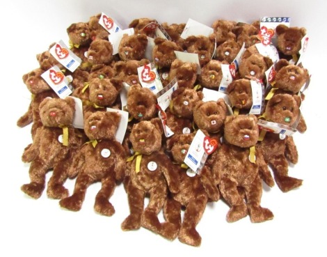 A group of TY Beanie Babies, mainly Fifa collector's bears, etc. (1 bag)