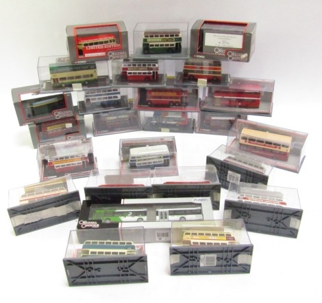 A group of Corgi Original Omnibus diecast buses, in presentation boxes.