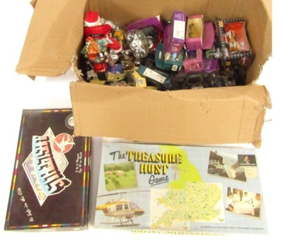 Assorted games and models, to include The Treasure Hunt Game, Street Safe, Corgi collector's cars, Harley Davidson motorcycle, motorcycle models, etc. (a quantity)
