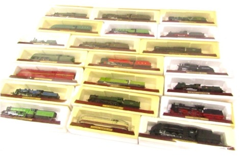 A collection of model locomotives, to include City of Truro, A4 Mallard Class, Schools Class 220, Pacific Chapelon Nord and others, all boxed. (a quantity)