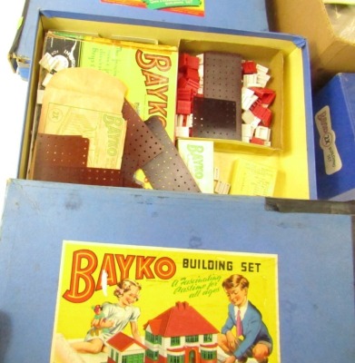 Bayko building sets, comprising converting set two times, the building set for Plumpton Engineering Company Ltd, Liverpool, converting set three times and a Bayko building set outfit 14, all partially boxed. (4) - 3