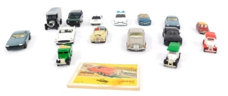 Various Corgi diecast vehicles, comprising Duckhams oil van, Range Rover opening tail gate, BMW 525i, BMW Z3, Porsche, Rolls Royce, Jaguar XK 120, Jaguar XJS, Ford Thunderbird, Suttons Seeds Morris van, Kellogs Ford van, Princes Ford van and a Lotus Espri