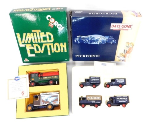 Lledo and Corgi diecast vehicles, comprising the Corgi Limited Edition D9-1, Shell Oil Series limited edition no. 1412 and The Days Gone Pickfords Vans PI 1004, boxed. (2)