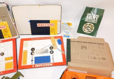 Various cased Meccano sets, comprising The Meccano Army Multikit, Meccano Set One, Two and Three, boxed. (4) - 3