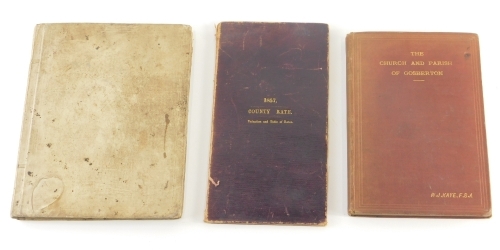 Gosberton interest. The 1857 County Rate table of rates booklet, Kaye (W. J) The Church and Parish of Gosberton, and an 18thC Parish record handwritten regarding baptisms from 1792 onwards. (3)