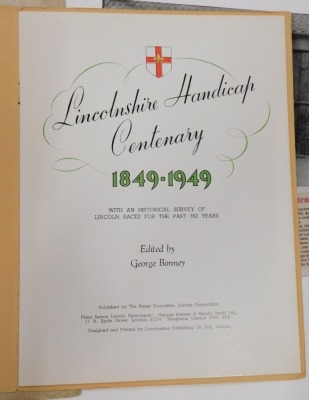 Lincoln racecourse interest. Various ephemera and prints in relation to the racecourse, cards for 1844 and 1848, facsimile and other prints, cards, pictures etc. (a quantity) - 3