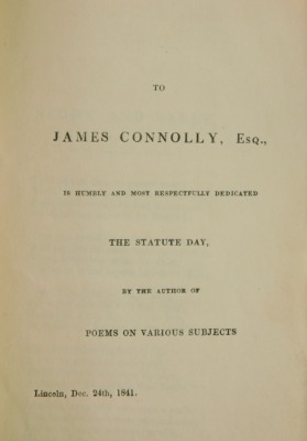 (Brown) John. Neddy and Sally, or the Statues Day, A Lincolnshire Tale, Leary printing, 20 The Strait, Lincoln, paperback. - 2