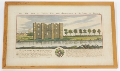 After Buck. The West View of Torksey Hall near Gainsborough, etching, plate numbered 179, in colours, 20cm x 37cm. - 2