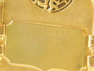 Lincoln City Football Club interest. A 9ct gold Division IV Championship 1975-76 medal, awarded to a non player. With Graham Taylor as manager the team won the league with the most points (prior to the change to three points for a win) setting fourth di - 2