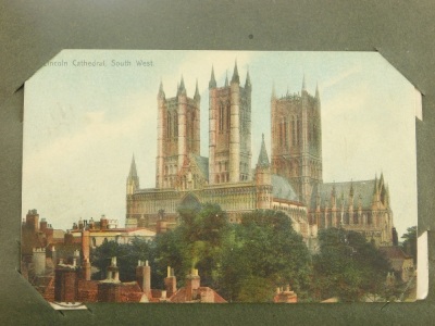 Various Lincoln related postcards, photographs and magazine clippings, pertaining to Lincoln, 19thC. (one album) - 2