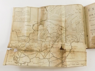 Fens.- AN ESSAY ON DRAINING...THE GREAT LEVEL OF THE FENS CALLED THE BEDFORD LEVEL, folding engraved map with loss at folds, contemporary half calf over patterned boards, 8vo, 1729. - 3