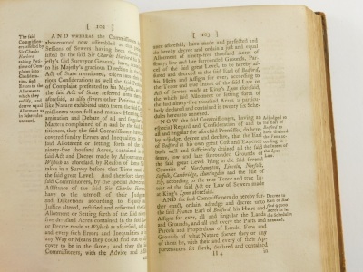 Fens.- Cole (Charles Nalson) A COLLECTION OF LAWS WHICH FORM THE CONSTITUTION OF THE BEDFORD LEVEL CORPORATION... contemporary calf, 8vo, 1803. - 4