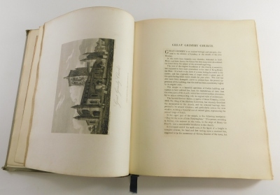 Howlett (Bartholomew) A SELECTION OF VIEWS OF THE COUNTY OF LINCOLN, 1805 bound with Turnor (Edmund) COLLECTIONS FOR THE HISTORY OF THE TOWN AND SOKE OF GRANTHAM, 1806, 2 hand-coloured engraved plates, list of subscribers, engraved plates, later boards, g - 4