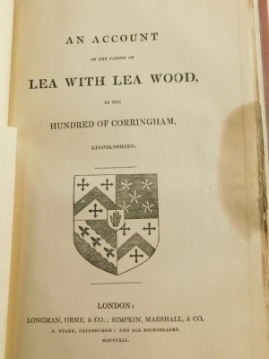 [Stark (Adam)] AN ACCOUNT OF THE PARISH OF LEA WITH LEA WOOD, folding pedigree, publisher's calf-backed boards, 8vo, 1841. - 2