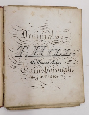 Manuscripts.- Lincolnshire.- a group of 8 manuscripts relating to Lincolnshire, including a poor law receipt book, a grammar school exercise book, some conveyances and a pedigree. (8) - 3