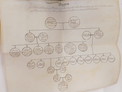 Manuscripts.- Lincolnshire.- a group of 8 manuscripts relating to Lincolnshire, including a poor law receipt book, a grammar school exercise book, some conveyances and a pedigree. (8) - 6