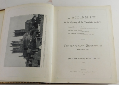 Lodge (Samuel, Rev.) SCRIVELSBY, THE HOME OF CHAMPIONS frontispiece and plates, 1893 § Pike (W. T., ed) LINCOLNSHIRE AT THE OPENING OF THE XX CENTURY, CONTEMPORARY BIOGRAPHIES, 1907, publisher's cloth; and 4 others, similar, including a second copy of the - 3