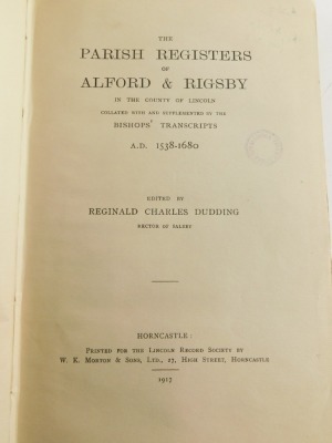 Lincolnshire Records Society.- 10 odd vols plus 2 Lincolnshire place name vols (12) - 3