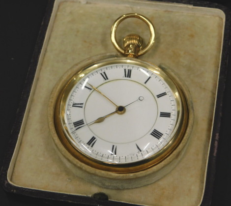 An 18ct gold chronograph pocket watch