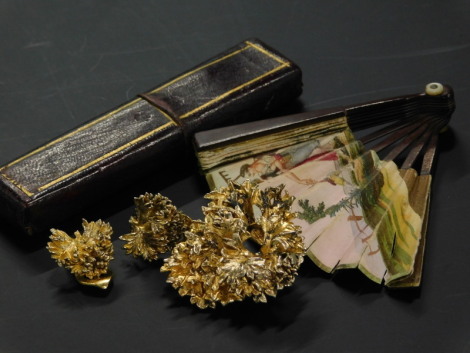 A pair of Danish gilt coloured metal earrings