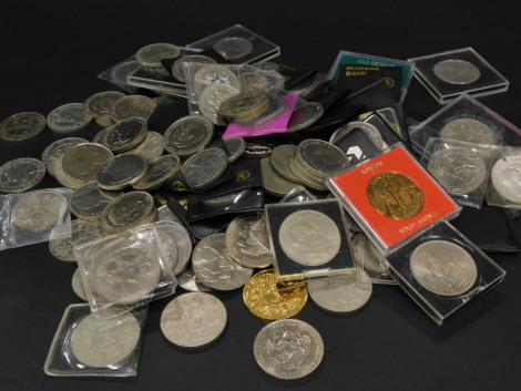 A large quantity of commemorative nickel silver crowns