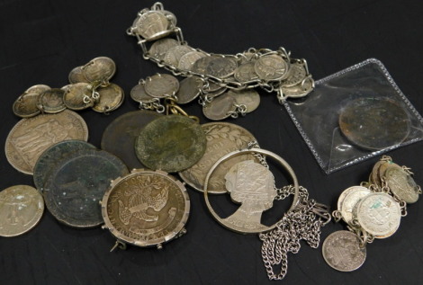 A quantity of various coins