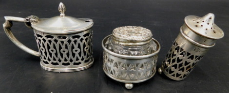 A collection of small silver