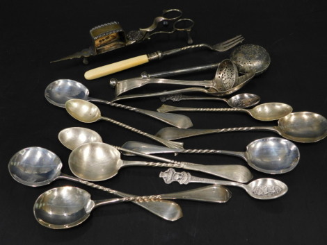 A collection of small silver