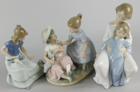 Three Nao porcelain figures