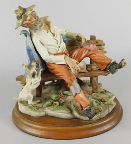 A Capodimonte porcelain figure after Bozzetto