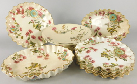 A Victorian George Jones & Son part dessert service