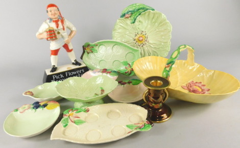 A collection of relief moulded Carltonware etc.