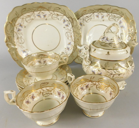 Various items of 19thC Ridgeway Star porcelain