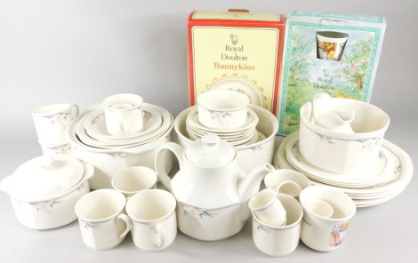 A Royal Doulton Nimbus pattern part dinner and tea service