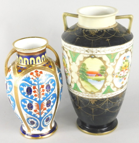 Two Japanese porcelain vases