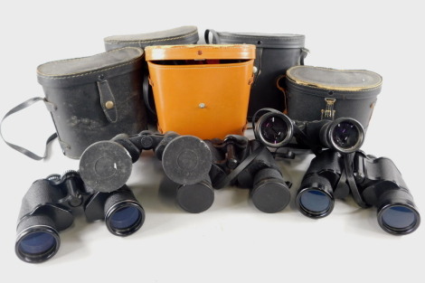 A collection of binoculars