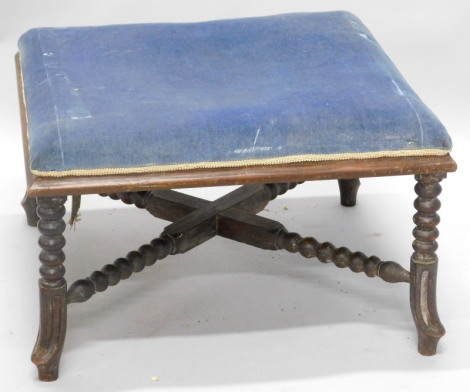 A Victorian rosewood stool