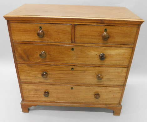 A 19thC mahogany chest of drawers